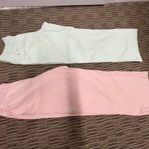 Jolt women’s linen pants 2pc size small pink white